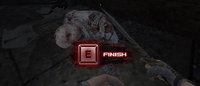 Press E to execute the zombie