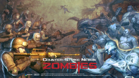 Michaela wielding Cannon alongside other characters and zombies in Counter-Strike Nexon: Zombies promotional art