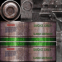 Smoke grenade texture showing "S-49AH GRENADE"