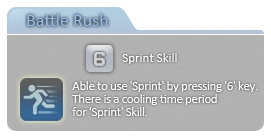 กด 6 เพื่อใช้สกิล Sprint