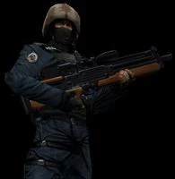 A GSG-9 operative carries a WA2000