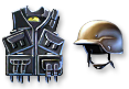 Kevlar and helmet