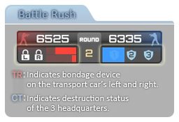 TR: แสดงให้เห็นว่ามีเครื่องล็อกข้อมืออยู่ข้างซ้ายและขวาของรถ ส่วน CT: แสดงให้เห็นว่า มีสิ่งกีดขวางอยู่ 3 จุด