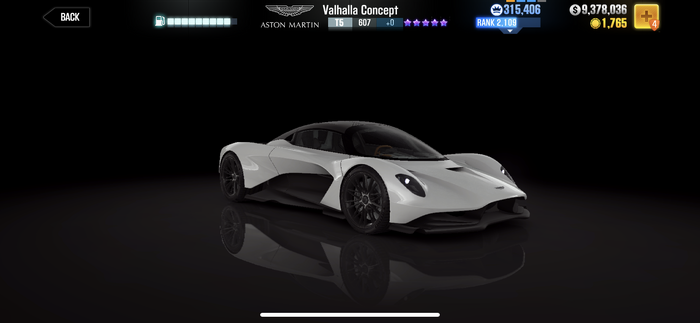 Aston Martin Valhalla Concept, CSR Racing Wiki