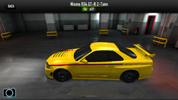 hpiracing Nismo R34 S-tune ライティングイエロー Fast Speed 1:64 Nissan Skyline GT-R R34 Nismo Z-Tune NFS SRS