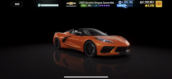 CSR2 C8 Corvette Convertible