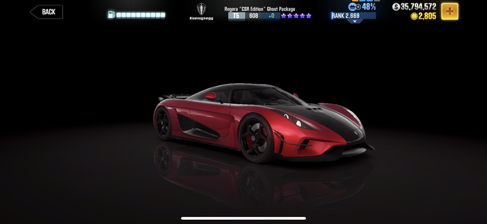 Koenigsegg Regera CSR Edition Ghost Package, CSR Racing Wiki