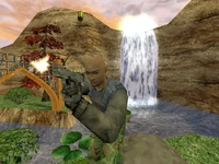 A Phoenix Connexion variant with a bare black head, green pants (Toruko)