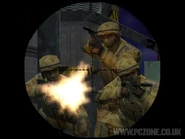 Preview image of a SEAL operative firing M3, using M4A1, and USP in Counter-Strike: Turtle Rock Studios
