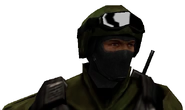 Camouflaged operative.