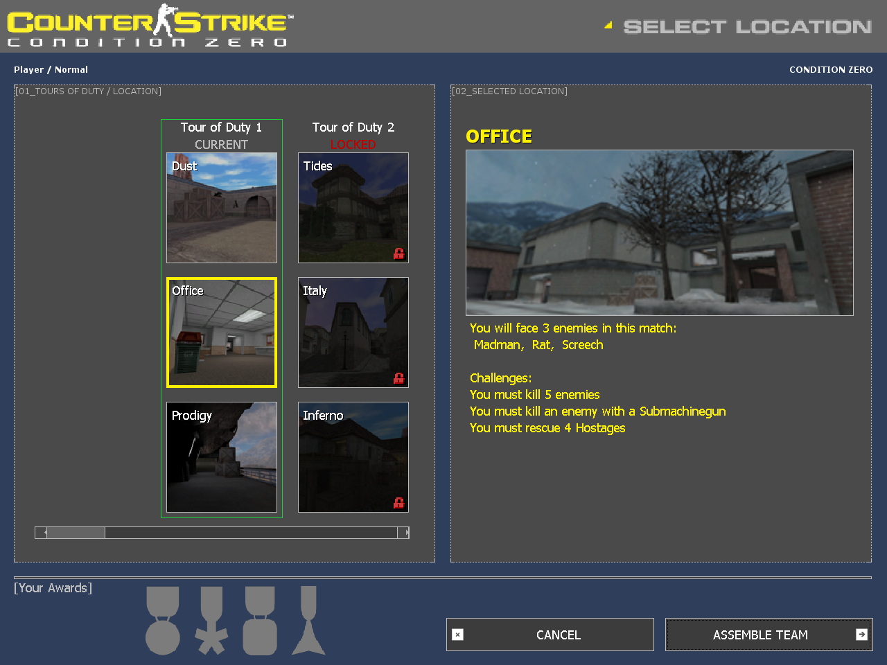 Official Maps Tour Mission Pack [Counter-Strike: Condition Zero