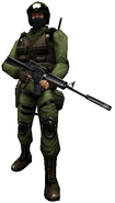 Camouflage uniform can spotted at Turn of the Crank..