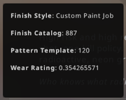 Item Certificate example.