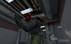 A Phoenix Connexion variant with a red balaclava, green pants (Vessel)