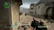 Image showing player holding MP5 aimed to Professional in Bomb site B.