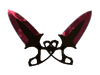 Shadow daggers cherry-red marbleized