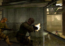 Preview image of a GSG-9 operative firing the UMP-45 and XM1014.