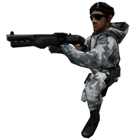 An Arctic Avengers member wielding the SPAS-12.