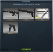 Item acknowledgement panel.