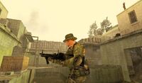 Preview image of a SEAL operative using the M60 in the cut map Canal.