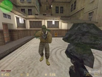 An Elite Crew variant with a balaclava, brown jacket (Rooftops)