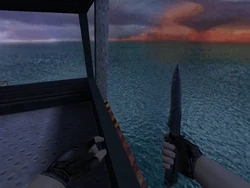 Jump on this ledge. Be careful as slipping will make you fall to your death.