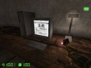 Thearrel "Kiltron" McKinney wanted poster Easter egg on a monitor. (in-game screenshot).