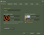 Muliplayer Options in Counter-Strike and Counter-Strike: Condition Zero.