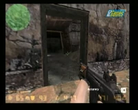 T Spawn, peeking into building