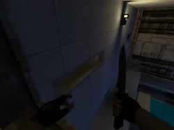 You can jump through the window.