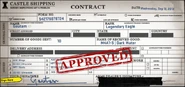 An example of a signed Trade Up Contract, confirming the trade.