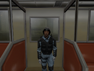 Operative briefing the player.