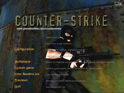 Main menu, Counter-Strike Wiki