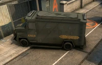 A plan view of a GSG9 SWAT truck in Overpass