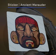 Guerilla Warfare face on Ancient Marauder sticker