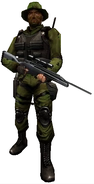 Jungle uniform. (The only operative without balaclava, appearing in DrugLab)