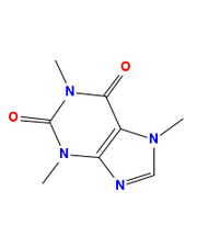 Caffeine depiction with the CDK toolkits.