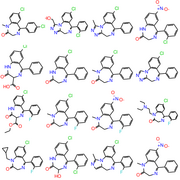 Aligned depictions with the RDKit toolkit.