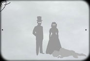 Samuel and Ida's shadows in Rusty Lake: Roots.