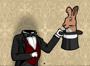 Mr. Rabbit in Rusty Lake Hotel.