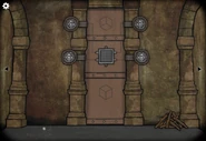 The wall with the door in Cube Escape: The Cave.