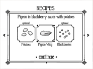 Pigeon Wing on the menu.