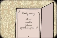 The Bloody Mary instructions in Rusty Lake Hotel.