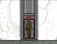 Dale in the elevator in Cube Escape: The Cave.