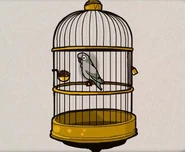 Bird Food in the feeder in Harvey's cage in Cube Escape: Seasons.