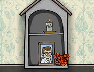 Frank's memorial in Rusty Lake: Roots.