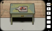 An extra key in the inventory, and the replaced shrimp on the board.