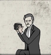 NicholasParadise.png (658 KB) Nicholas holding the black cube in Rusty Lake Paradise.