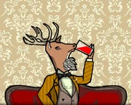 Mr. Deer drinking a Bloody Mary in Rusty Lake Hotel