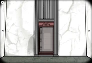 The elevator leading to Rusty Lake Hotel inside the Cube.